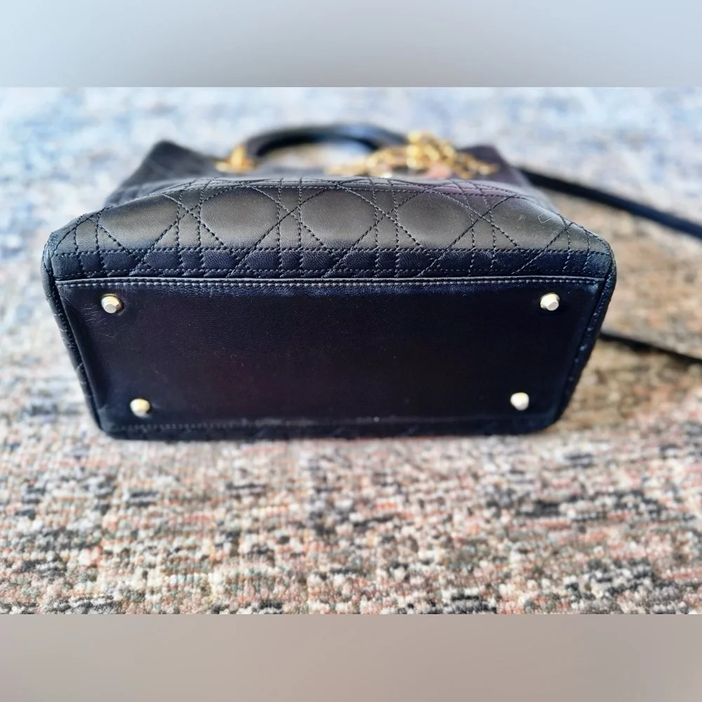 RARE Vintage Dior Lady Dior Bag Medium Cannage - Picture 9 of 13